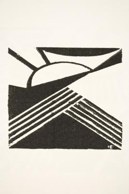 Untitled. Linocut from the series 9 Gravures sur lino