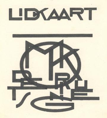 Design for a membership card of "Moderne kunst"