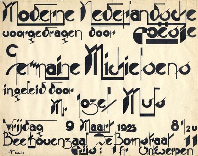 Programme of "Moderne Nederlandsche Poësie" 