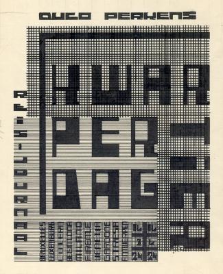 Design for the title page of "Kwartier per dag" by Duco Perkens (E. du Perron) 