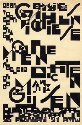 Design of the programme of "Moderne dichten" 