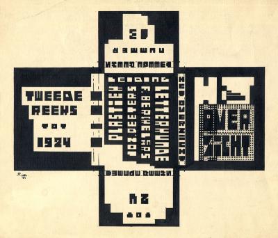 Design for the cover of numbers 13 till 24 of the 2nd series of "Het Overzicht" 